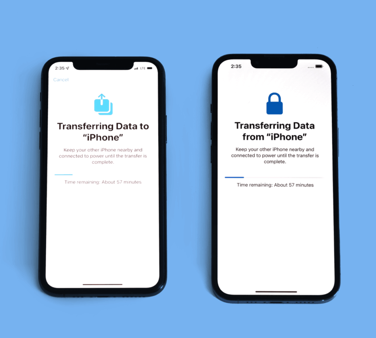 how to transfer everything from one iPhone to another