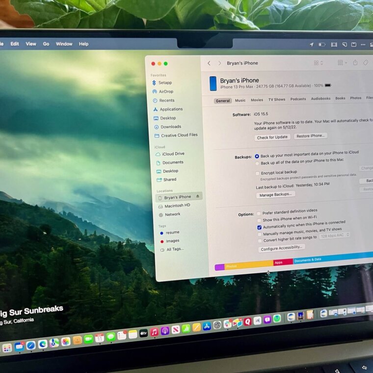 How to Backup iPhone to MacBook